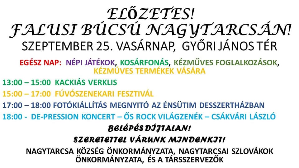 Falusi búcsú Nagytarcsán